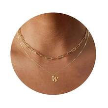 1 szt. Modny, spersonalizowany naszyjnik z wisiorkiem z 26 inicjałami, uniwersalny naszyjnik w stylu letnim, prezent dla kobiet - Żółte złoto - Zobacz 31