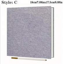 1pc Álbum de Fotos de Lino Autoadhesivo Álbum de Recortes para Fotos de 2x3 4x6 5x7 8x10 Libro de Fotos Regalos de Cumpleaños para Mujeres Mamá - Púrpura-C - Ver 2