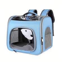 Pet Carrier Backpack With Zippers, Breathable Holes And Mesh, Large Capacity, Portable Cat Carrier Backpack For Cats And Dogs, Foldable Backpack For Outdoor, Walking, Travel