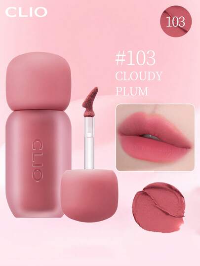 Clio 3,8g K-Beauty VOLUMATE BLUR LIP TINT, matter Flüssig-Lippenstift, leicht, schwerelos, natürlich blendbar, aufbaubar, glättend, langanhaltend, leuchtend, tägliches Make-up, koreanisches Make-up