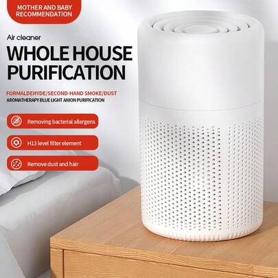 1pc Air Purifier For Home, Bedroom, Small Office, Desktop, Portable Electric Air Freshener, Odor & Smoke Eliminator