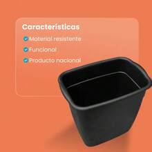 Plastic Trash Can For Outdoor And Indoor Use - Black - View 9