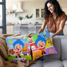20251pc Pillow Covers Cartoon Anime P-Plims Plim Sofa Decorative Home Double-Sided Printing Short Plush Cute Cushion Cover