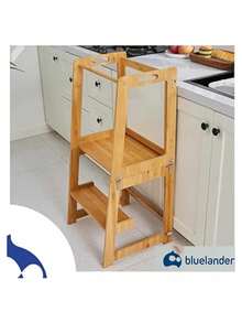 3-In-1 Montessori Learning Tower. Bluelander (90 * 43 * 40 Cm) - Brown - View 5