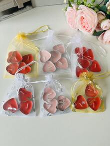 100 件/50 件心形茶蜡烛，天然石蜡，无香迷你蜡烛，浪漫求婚生日家居装饰，情人节、求婚、浪漫晚餐、婚礼、母亲节礼物、情人节装饰，适用于家庭、房间、卧室、客厅、餐桌装饰、婚礼、婚礼装饰、欧根纱礼品袋、礼品包装袋、蜡烛礼品、圣诞红色礼品 - 紅色 - 查看 3