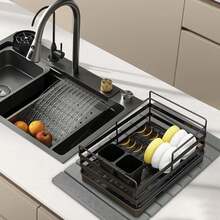 ER KitchenLarge Stone Dish Drying Kitchen Counter,, Instant Drying Pad,Diatomaceous Earth Absor, Foldable And  Absorbent Dish Drying Stone, 24*16, Dark Gykitchen Accessories