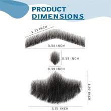 假胡子 2 英寸全手工绑制逼真假胡子棕色杰克·斯派洛假山羊胡服装胡子假面部毛发蕾丝胡子男士万圣节搞笑角色扮演服装