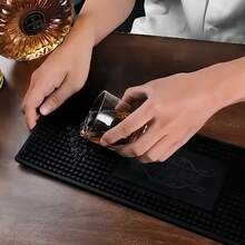 可客製化矽膠吧檯墊，咖啡與調酒杯墊，居家吧檯配件，藝術橡膠飲品杯墊，送給父親、男友的禮物，咖啡吧裝飾，父親節禮物 - 彩色 - 查看 4
