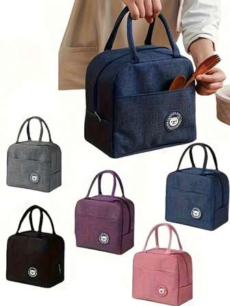 1 pieza Bolsa de almuerzo con diseño de oso, bolsa de almuerzo aislada reutilizable adecuada para mujeres/hombres/adultos, bolsa térmica portátil para el almuerzo, bolsa enfriadora aislada reutilizable de aluminio para el trabajo, picnic, almuerzo al aire libre, bolsa de almuerzo portátil aislada con diseño impermeable para uso escolar y de oficina - mantiene los alimentos frescos y deliciosos, bolsa bento, bolsa de tela, bolsa de almacenamiento de alimentos de cocina y picnic.