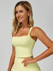 MASKERT Sports Vest' Women's Sports Vest Running Fitness Sports Vestyoga Clothes Home Commutingleisure Comfortable Skin Friendly - Màu vàng - Xem 8