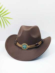 1pc Women's Western Cowgirl Hat, Fashionable Detachable Hat Chain, Suitable For Casual, Party, Gathering, Outdoor, Dining, Cycling, Travel, Dance And Holidays - Halloween - Fashion Waist Chain - View 11