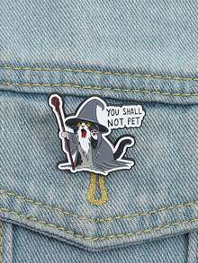 QIHOO 1入組可怕鬼臉、魔鬼形狀胸針，個性化有趣的萬聖節收藏品徽章，送給朋友的禮物