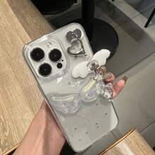 2 件可爱环氧闪光翼防震透明闪光手机壳适用于 16 Pro Max、15/17 Pro Max、13/14/11/12，精致翼形吊坠 - 翅膀+掛飾 - 查看 5