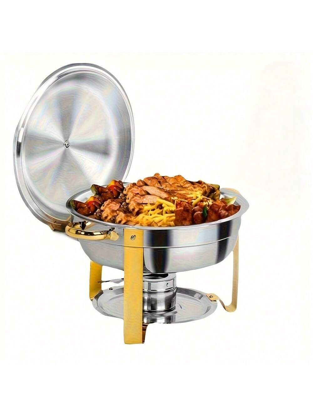 طقم صحن بوفيه من الفولاذ المقاوم للصدأ سعة 5 لتر،...