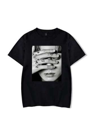 Vintage T-Shirt Grafik T-Shirt Büyük Boy Tops Gotik Kadın T-Shirt Kpop Estetik Goth Moda Streetwe