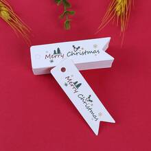 50pcs,Rectangular Minimalist Christmas Greeting Card, Simple Gift Decoration Card, Christmas Hanging Card Gift Tag Paper Card, Gift Decoration Hanging Tag Christmas Card, Christmas Blessing Gift Hanging Card ,No Rope Christmas Christmas Decorations Christmas Pajamas Christmas Gifts Christmas Decor