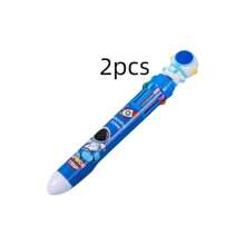 10-In-1 Multicolor Ballpoint Pen Set With Astronaut Design, 2 Pack
