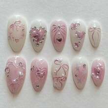 Bow Fake Nails-1