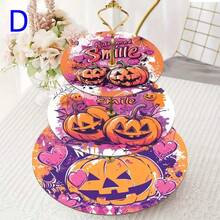 1 Set Of 3-Tier Classic Halloween Themed Elegant Wooden Display Tray, Practical And Convenient Display Rack Design, Both Decorative And Functional, Halloween Special Edition Gift, Halloween Decorative Display Tray, Display Tray, Holiday Party Tabletop Decor