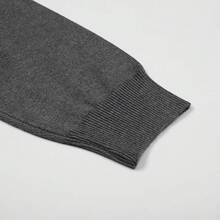 Mens Striped Pullover Sweater Crewneck Contrast Fine Knitted Sweaters - 灰白色 - 查看 7
