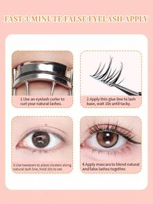Elynique 80pcs Fluffy Lash Clusters False Eyelashes Natural Soft Manga False Eyelash C Curly Easy To Wear And Paste Enlarged Eyes Lifting Eye Tail Makeup Essential False Eyelash Lash Clusters, Eyelash Clusters, Individual Eyelashes, Lashes, Fake Lashes