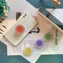 2 piezas Soporte plegable retráctil para teléfono móvil teñido, soporte de teléfono celular de resina transparente lindo, accesorio de teléfono celular expandible y plegable hecho a mano compatible con iPhone, teléfono Android, regalo para cumpleaños, familia, amigos. Agarre de teléfono empujar-jalar, accesorios de teléfono