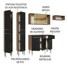 Madesa Emilly Complete Modular Kitchen 229cm Brown/Black 09 - Brown and Black - View 4