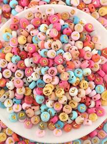 120/260 Stücke 7*4mm bunte Buchstaben Buchstaben Perlen, für DIY Armband, Halskette, Ohrring Schmuckherstellung Set