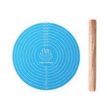Silicone Baking Mat Round Baking Mat Cake Mat With Measurements Non Stick Dough Rolling Mat Pastry Mat For Making Macarons Bread Baking Accessories