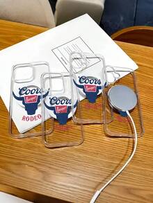 Funda magnética de teléfono premium con estampado de cabeza de toro de vaquero Coors, compatible con iPhone 16e/16/15/14/13/12/11/ProMax/Pro/Plus/XSMax/XS/X, y Galaxy S22/S23/S24/Plus/FE/Ultra. Diseño único de verano para mujeres, transparente, a prueba de golpes, ultra delgado, con protección antiamarillamiento en acrílico + TPU, cubierta trasera dura, accesorios de protección definitiva para teléfonos celulares, regalo para amigos, estético. - transparente - Ver 4
