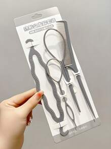 Elegant Braiding Tool Kit - 4pcs, Hair Removal Needles, Double Hook Styling Accessories For Charming Hairstyles
