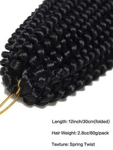 Spring Twist Crochet Hair – 8 To 12 Inch Synthetic Braiding Extensions For Passion Twist & Butterfly Locs, Soft Short Curly Twist Hair For Women, Natural Look, Lightweight & Easy To Install, Available In 1 Or 3 Packs - Multicolor - View 3