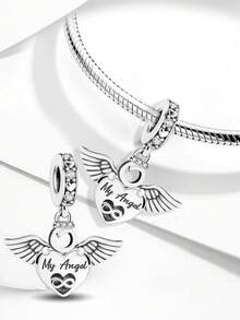 1PC 925 Sterling Silver Red Cherry Pendant Charm Pendant Ball Suitable For Bracelets DIY Women's Jewelry