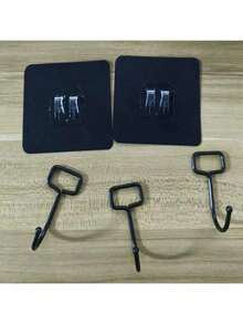 10 piezas Ganchos de pared grandes y resistentes, Ganchos adhesivos para colgar, Ganchos multiusos para abrigos, sombreros, toallas, llaves y varios usos, Ganchos impermeables para colgar en baño, inodoro, cocina, Accesorios de ganchos de utilidad para el hogar