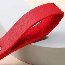 1pc Customized PU Leather Keychain Personalized Keyring Business Gift Leather Keychain For Men & Women Car Key Chain Waist Wallet Keychain Bag Pendant Gifts For Men - Multicolor - View 3