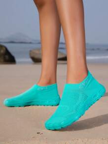 ZVB Barefoot-Friendly Water Shoes, Soft-Soled Women's Beach Shoes For Swimming, Diving, Outdoor Quick-Dry Summer Sandals, Fishing Water Shoes, Non-Slip & Breathable - Cadet Blue - View 6