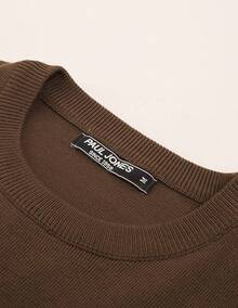 Mens Striped Pullover Sweater Crewneck Contrast Fine Knitted Sweaters - Coffee - 查看 9