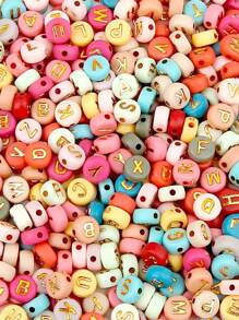 120/260 Stücke 7*4mm bunte Buchstaben Buchstaben Perlen, für DIY Armband, Halskette, Ohrring Schmuckherstellung Set