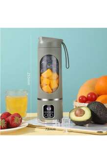 1 件 1300mAh USB 可充电便携式奶昔搅拌机，带 LED 显示屏，10 刀片，迷你果汁搅拌机，用于即时营养，搅拌机，搅拌器，奶泡器，厨房，厨房配件，迷你搅拌机，搅拌机，搅拌机研磨机，搅拌机冰沙机，便携式搅拌机 - 彩色 - 查看 12