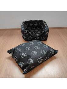 Dog And Cat Bed, Soft And Comfortable Pet House - 黑色 - 查看 3