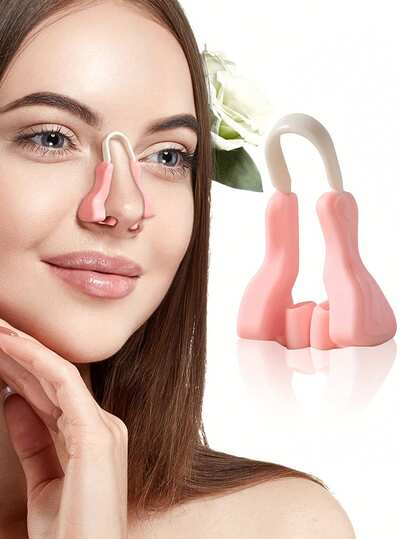 1 件装鼻部提升塑形器、硅胶鼻部提升夹、鼻部轮廓和矫正条，适用于宽鼻孔和鼻翼收缩、无痛、鼻部矫正器、面部训练矫正器、宽鼻美容鼻部瘦鼻器，无痛高鼻工具