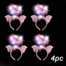 各种发光头带，仙女照片闪光头带灯，适合黑暗中发光的霓虹狂欢派对，适合女性、成人、生日、万圣节、圣诞节礼物、派对用品 - 天使髮箍 - 查看 19