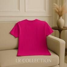 Smile And Wave T-Shirt Side Smile Design Various New Colors 100% Cotton - 玫紅色 - 查看 2