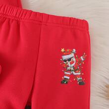 Conjunto de ropa de fiesta de Navidad con camisa de manga larga y pantalones para bebé niño/niña