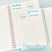 6pcs/Set Spiral Notebooks, 8.3" X 5.9" A5 Size, Thick Plastic Hardcover, 7mm College Ruled, 60-120 Pages, 6 Colors, Essential For Back To School, Suitable For Students, College Students, Office Workers - A5 Notepad - View 10