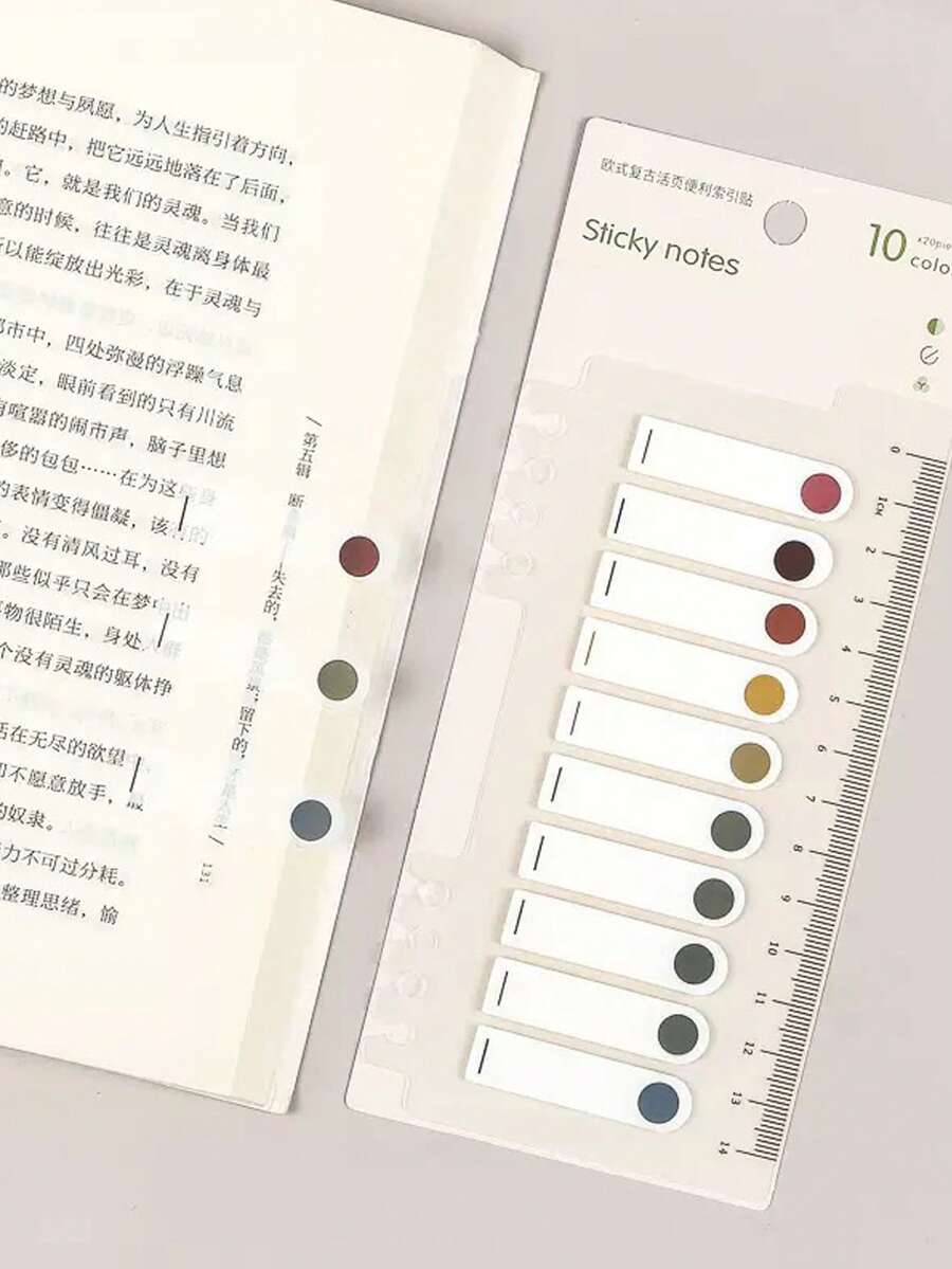200pcs/Pack Muted Color Dot Memo Stickers, Vintage Style Transparent ...
