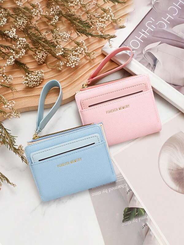 1pc Fashionable And Exquisite Multi-Slot Short Coin Purse, Large-Capacity Wallet, Multi-Functional Zipper, Portable Student Card Holder, Coin Wallet, Cute And Well-Fitting, Suitable For Young Students As A Gift, Ladies' Wallet