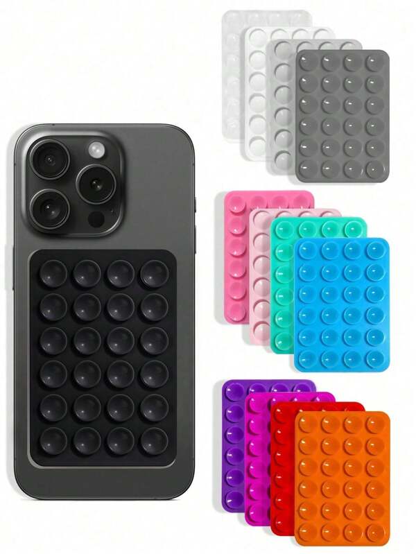 1pc Silicone Suction Cup Phone Case Mount, Phone Mounts, Phone Holder, Mobile Phone Bracket, Phone Suction Grip, Sticky Phone Grip,Phone Back Sticker, Strong Adhesive Holder Stand, Adhesive Phone Stand