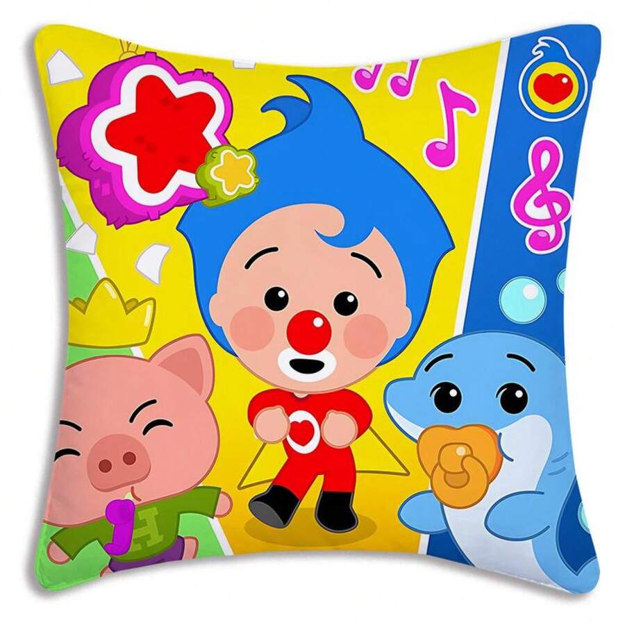 20251pc Pillow Covers Cartoon Anime P-Plims Plim Sofa Decorative Home Double-Sided Printing Short Plush Cute Cushion Cover