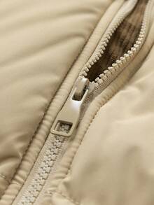 1pc Men's Outdoor Thick Hooded Jacket, Solid Color, Autumn/Winter,Fleece